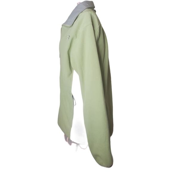 The North Face Light Green Fleece Full Zip Jacket Women's Size Large White Sides - Picture 4 of 16